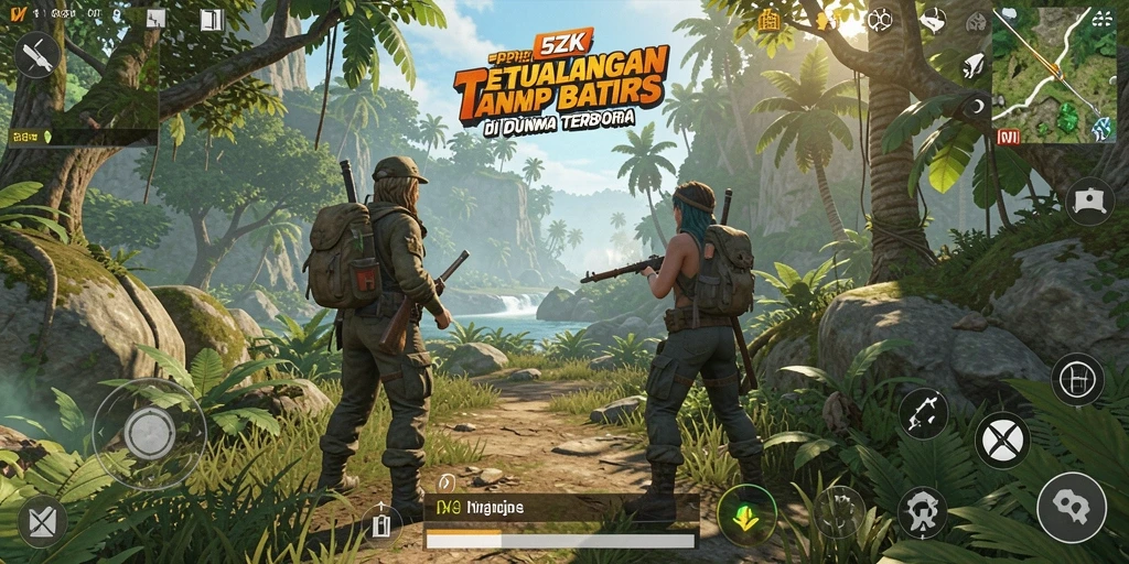 Screenshot menunjukkan gameplay mendebarkan dari dunia terbuka 5ZK.