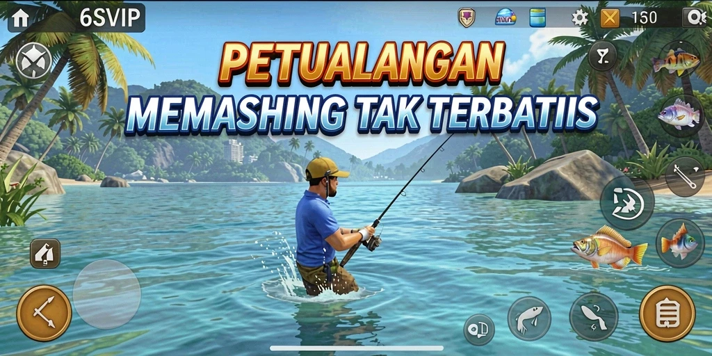 Tampilan gameplay seru di 6SVIP dengan berbagai jenis ikan.