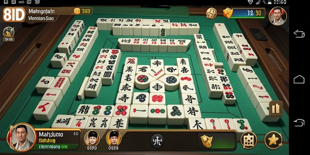 Tampilan gameplay 8ID menunjukkan keseruan bermain Mahjong.