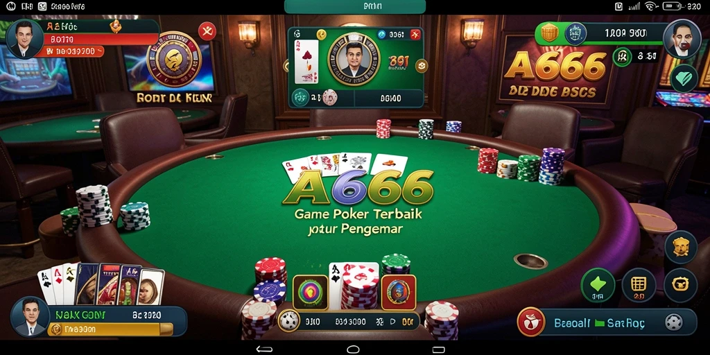 Tampilan screenshot utama AA666 menunjukkan aksi seru permainan Poker.