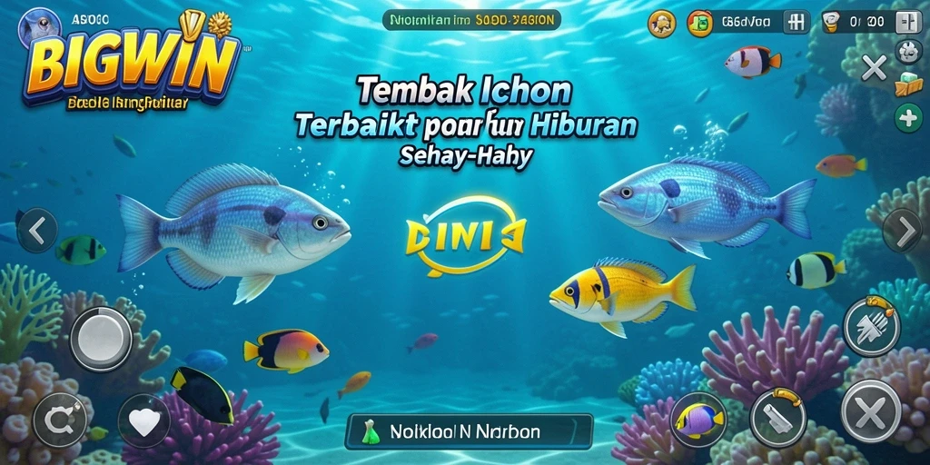 Screenshot utama menunjukkan aksi tembak ikan yang seru dan mendebarkan.