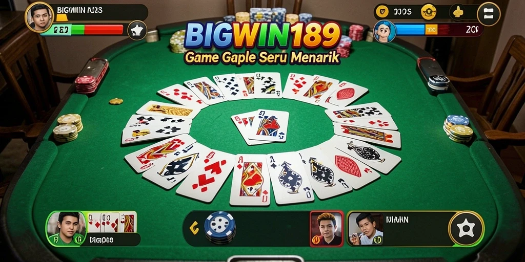 Tampilan gameplay Gaple yang seru dan menegangkan di BIGWIN189.