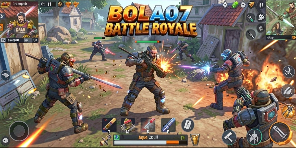 Gameplay seru dalam BOLA07 dengan pertempuran intens.