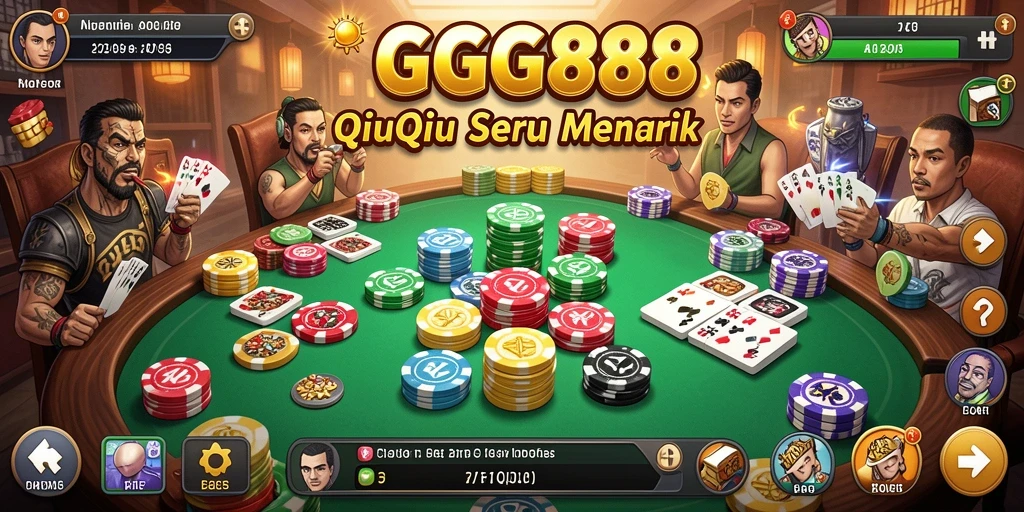 Tampilan gameplay QiuQiu dalam GGG888 yang seru.