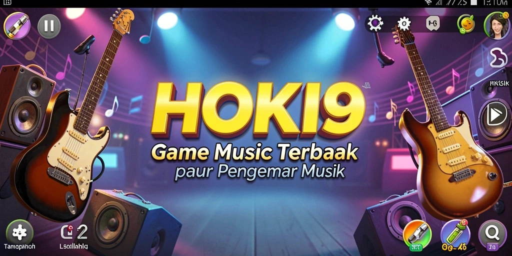 Screenshot gameplay HOKI9 menampilkan interaksi pengguna dengan musik.