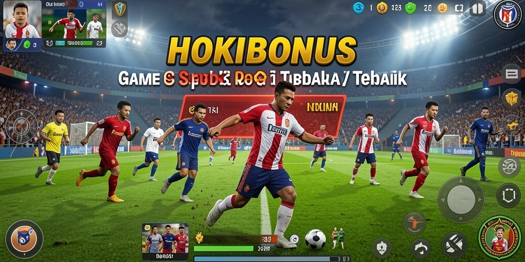 Tampilan gameplay HOKIBONUS yang memukau dalam aksi sepak bola.