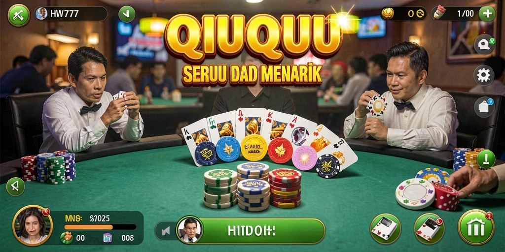 Tampilan gameplay QiuQiu yang seru dan kompetitif.