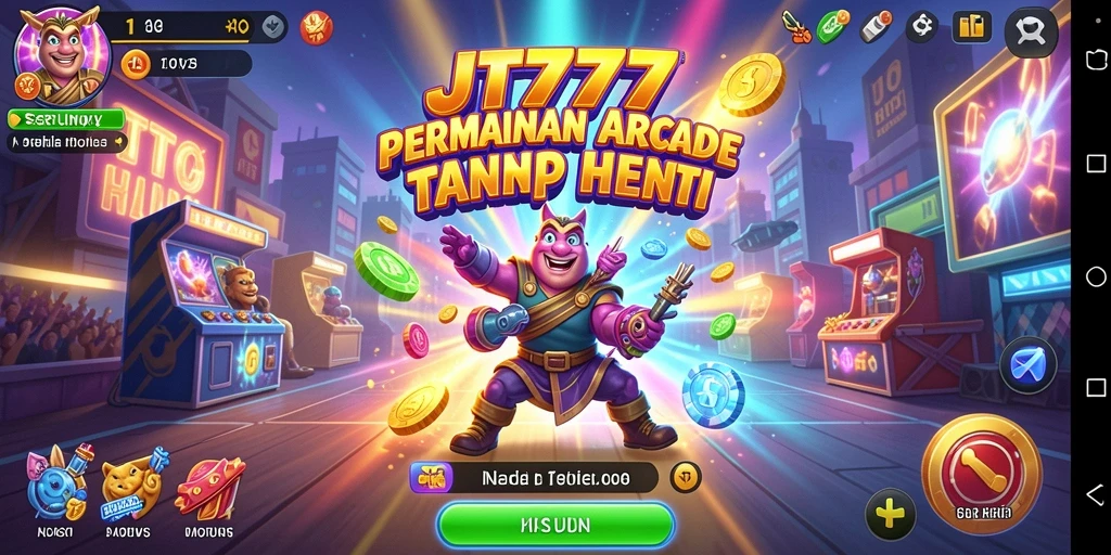 Tampilan gameplay seru dan menegangkan JT777 di layar.