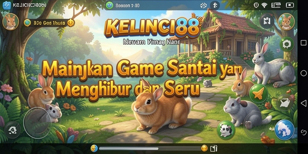 Tampilan gameplay KELINCI88 yang penuh warna dan menarik.