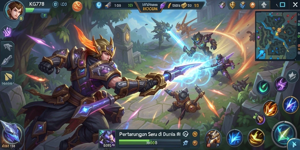 Screenshot gameplay KG778 menunjukkan aksi pertarungan yang seru.