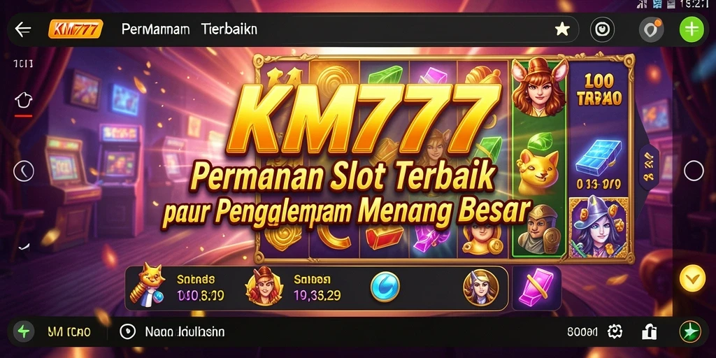 Tampilan gameplay Slot yang mendebarkan di KM777.