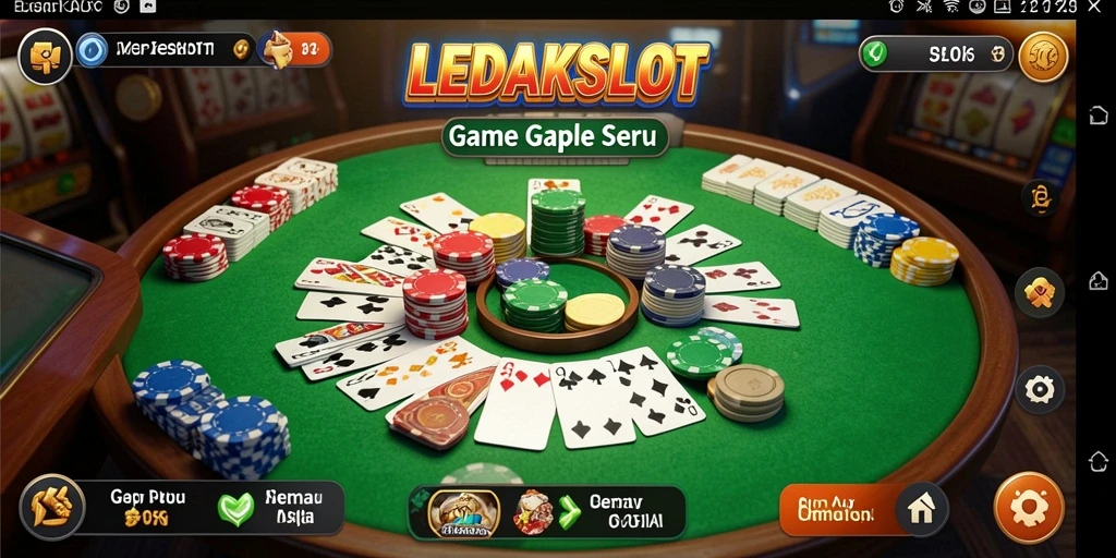 Tampilan gameplay Gaple yang menarik dan interaktif dalam LEDAKSLOT.