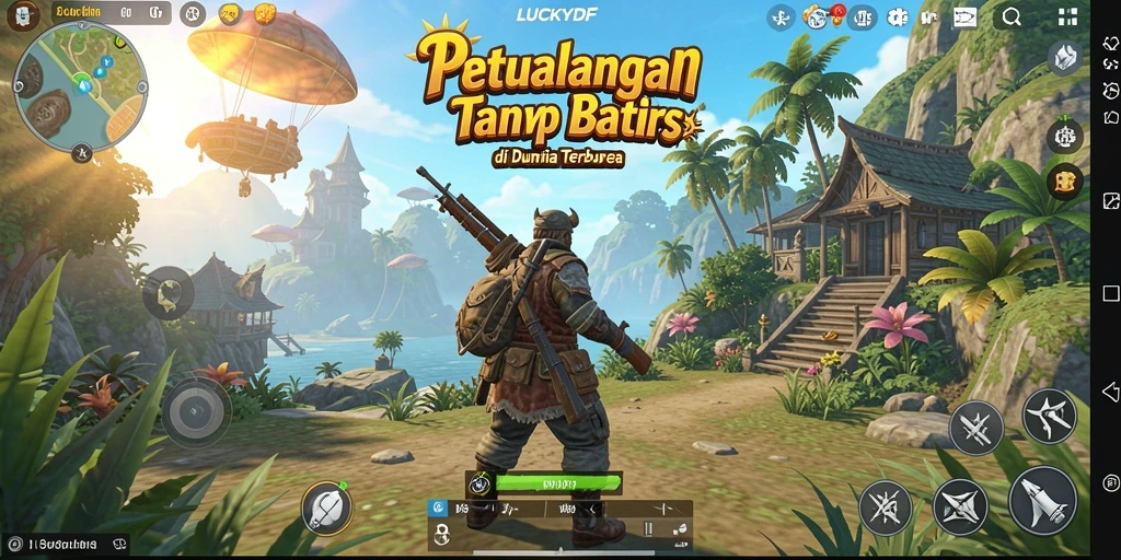 Screenshot utama menampilkan gameplay Open World yang penuh warna.
