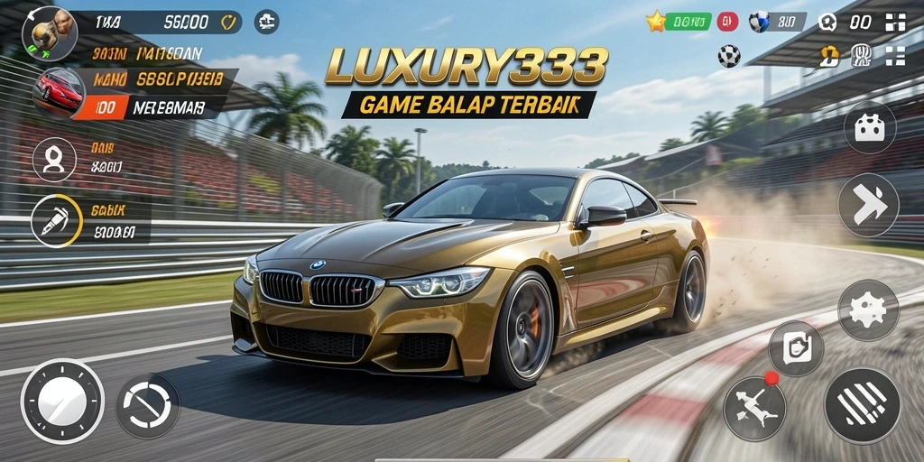 Tampilan gameplay LUXURY333 yang mendebarkan dalam balapan kecepatan tinggi.