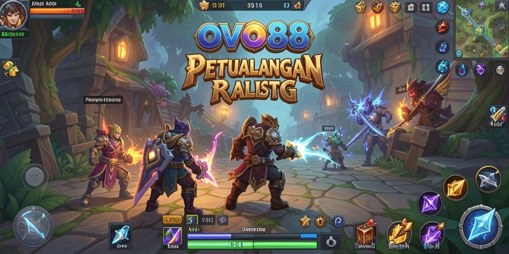 Tampilan gameplay yang menegangkan dalam OVO88.