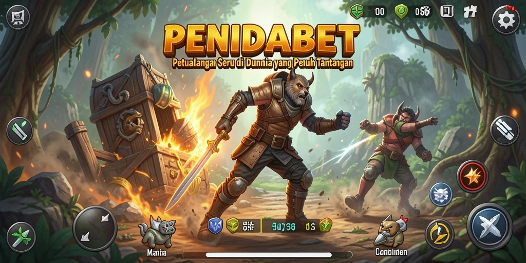 Tampilan gameplay <strong>PENIDABET</strong> saat menjelajahi dunia petualangan.