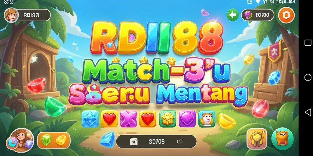 Gameplay seru RDI88 dengan elemen-elemen cerah yang harus dicocokkan.