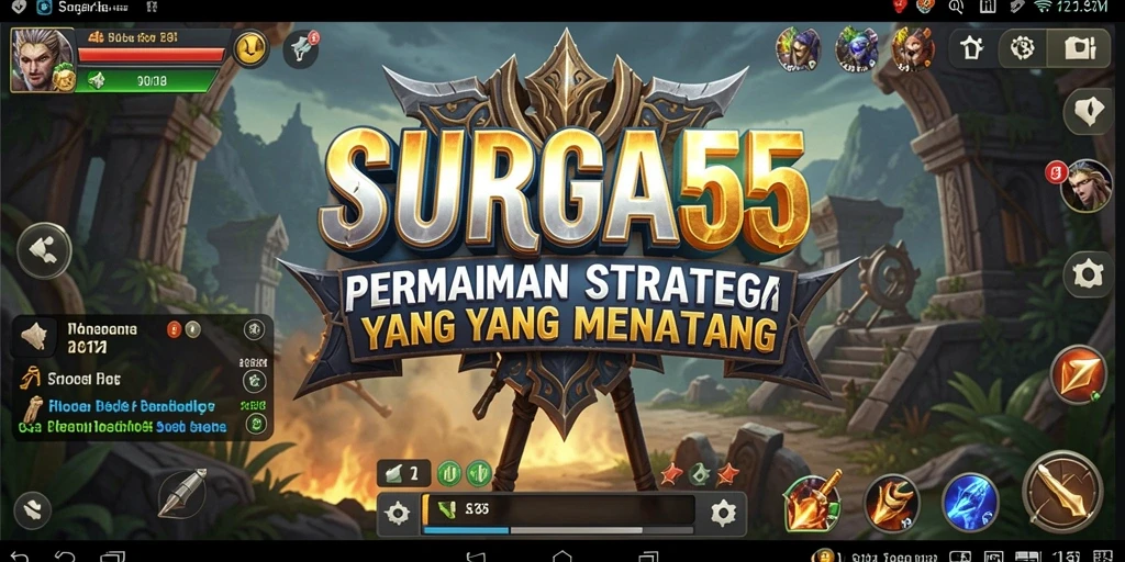 Tampilan gameplay SURGA55 dengan elemen strategi yang mendebarkan.