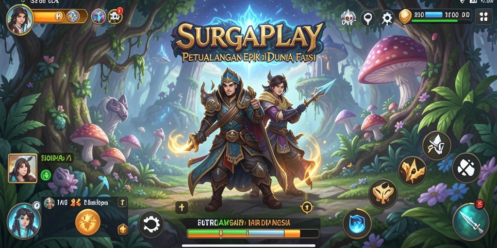 Tampilan gameplay SURGAPLAY yang penuh strategi dan aksi.