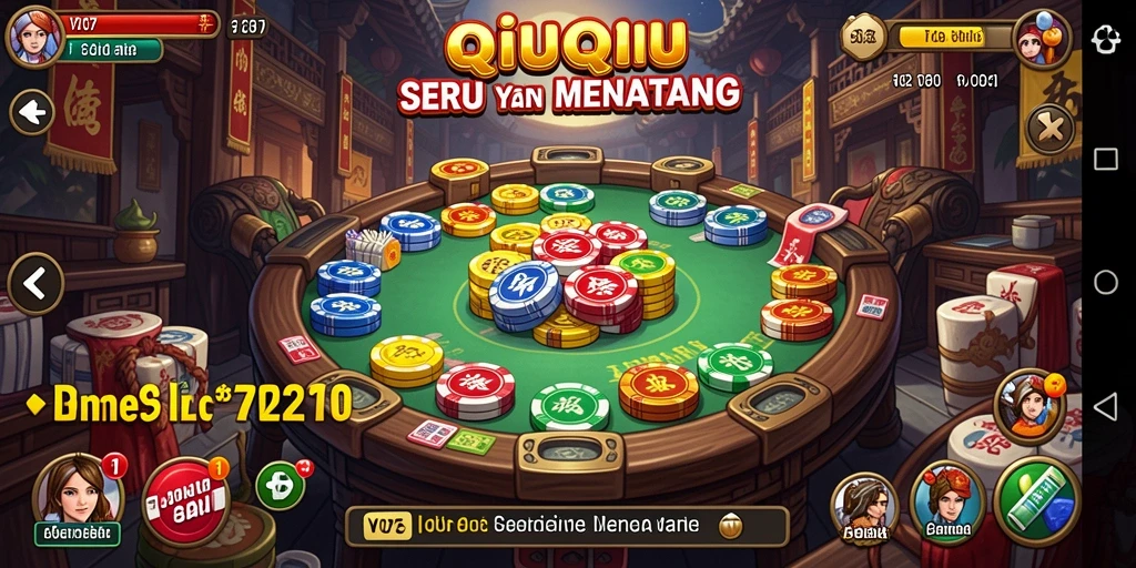 Tampilan gameplay QiuQiu yang menegangkan dan seru.
